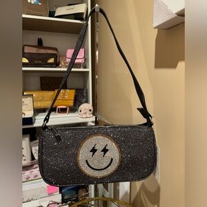 Skinnydip London Amber Smize Glitzy Shoulder Bag Black Multi Siver